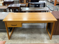 Light Caramel Brown Wood Desk