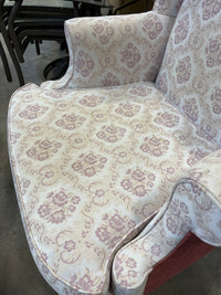 26" Floral Wing Back Chair