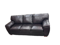Brown Leather 3-Seater Sofa