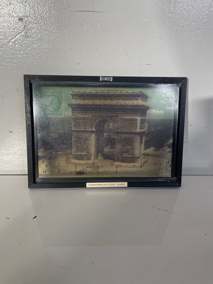 Framed Glass Art - The Arc of Triomphe