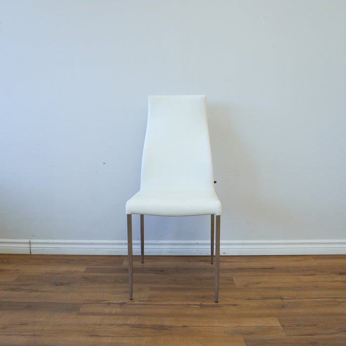 Leather Dining Chair in White