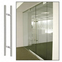 48-inch L Brushed Stainless Back-to-Back Ladder Style Door Handle