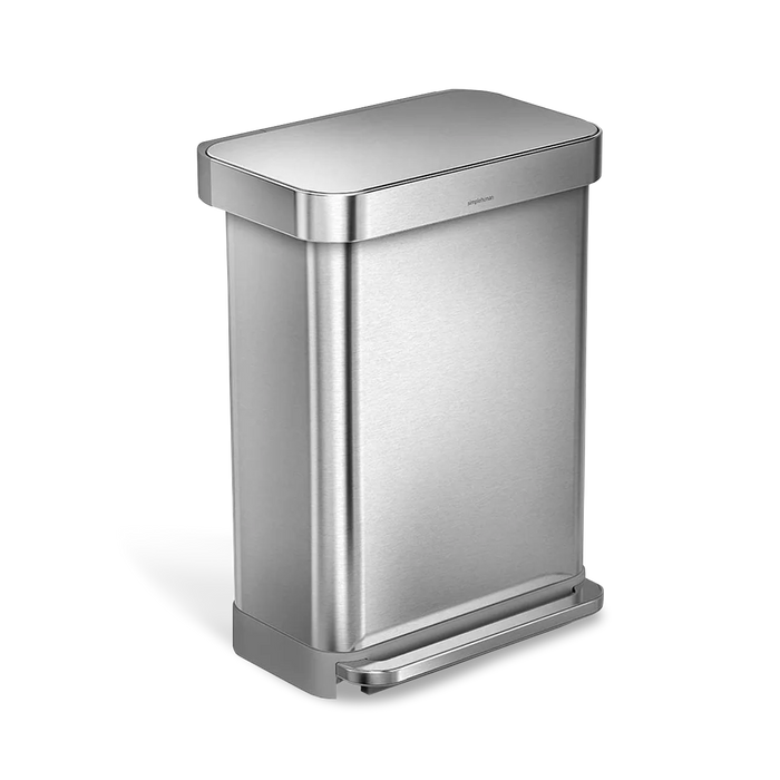 55L Rectangular Step Trash Can
