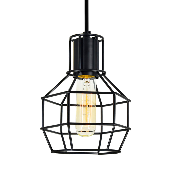 Secure 1-Light Chandelier in Black