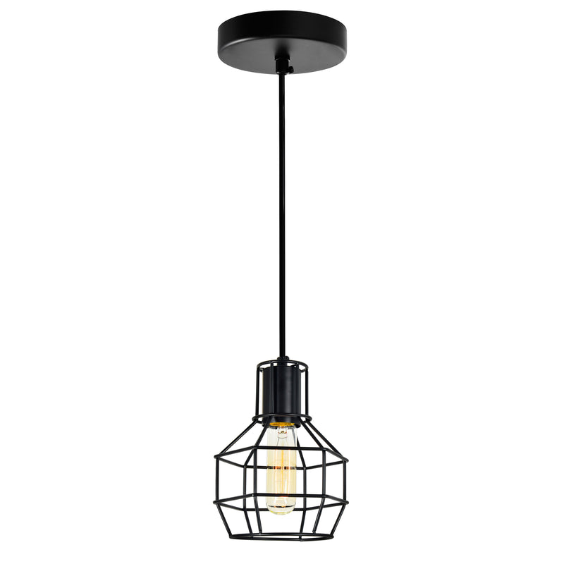 Secure 1-Light Chandelier in Black