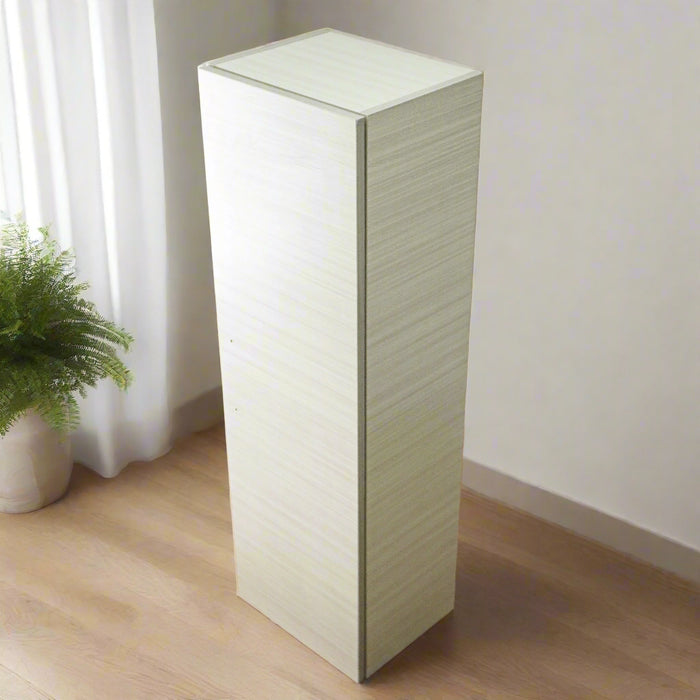 15-in. x 48-in. Light Wood Cabinet with 3 Shelves and Chrome Handle