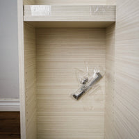15-in. x 48-in. Light Wood Cabinet with 3 Shelves and Chrome Handle