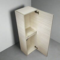 15-in. x 48-in. Light Wood Cabinet with 3 Shelves and Chrome Handle