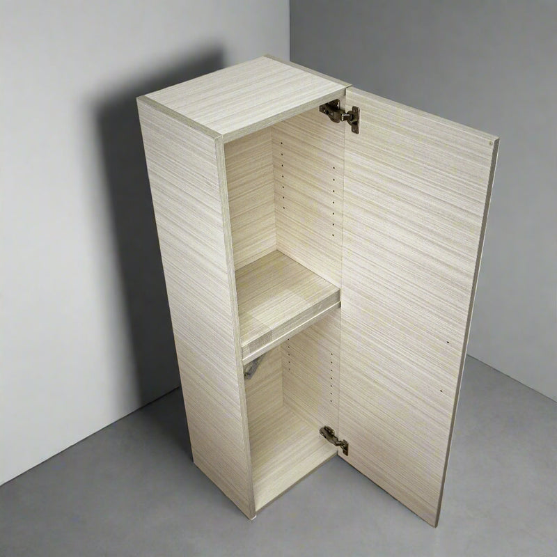 15-in. x 48-in. Light Wood Cabinet with 3 Shelves and Chrome Handle