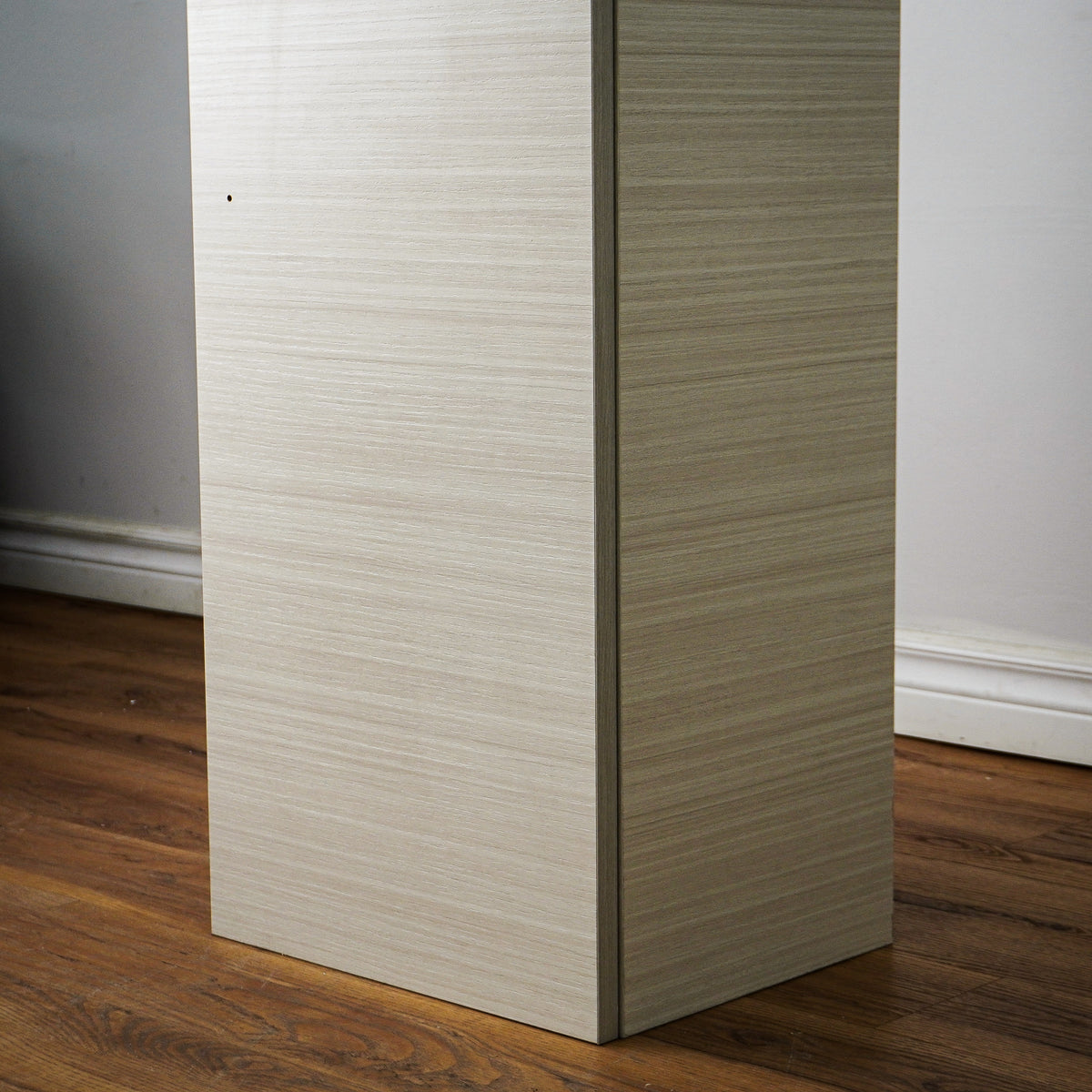 15-in. x 48-in. Light Wood Cabinet with 3 Shelves and Chrome Handle