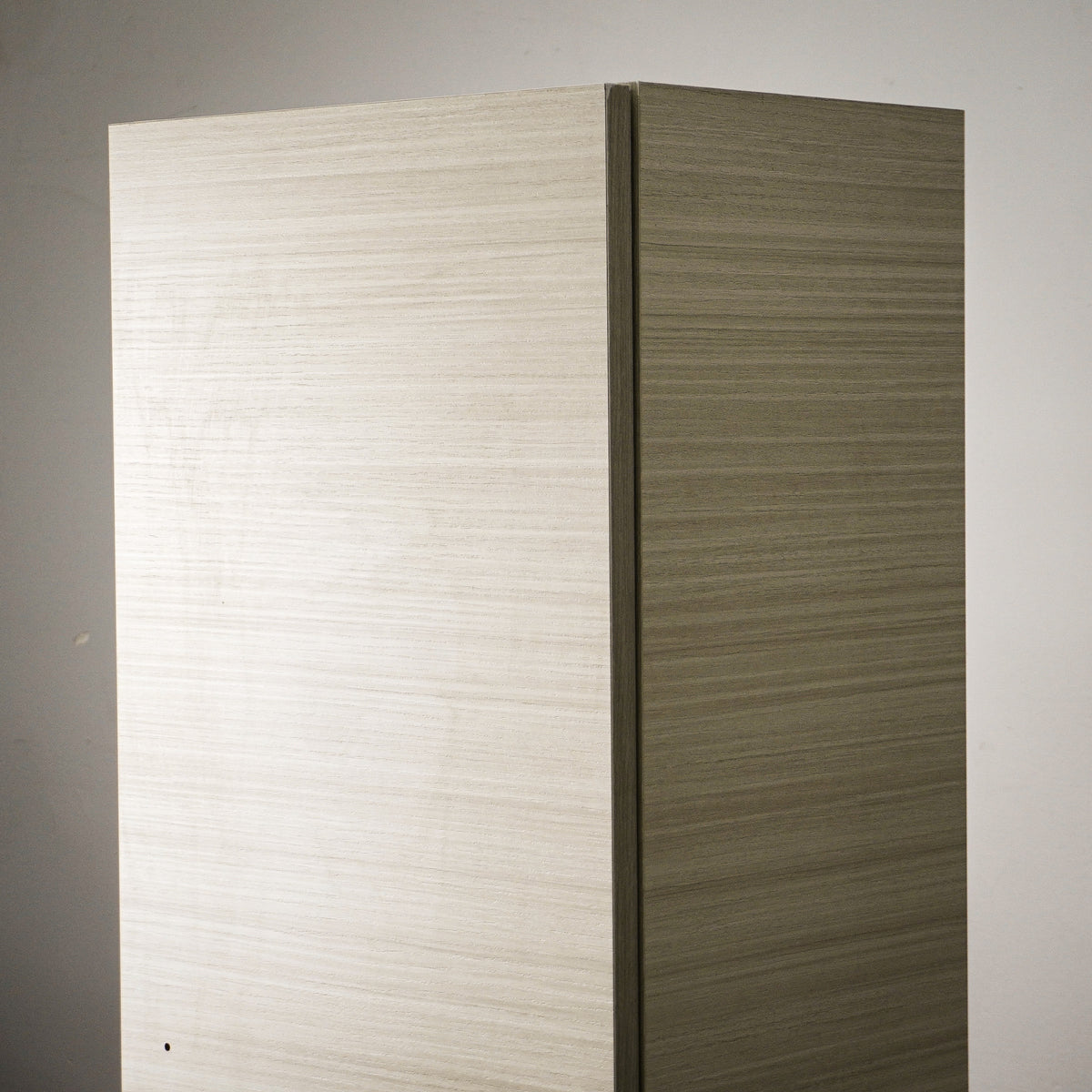15-in. x 48-in. Light Wood Cabinet with 3 Shelves and Chrome Handle