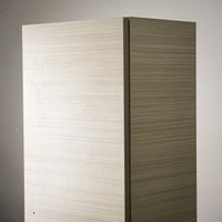 15-in. x 48-in. Light Wood Cabinet with 3 Shelves and Chrome Handle