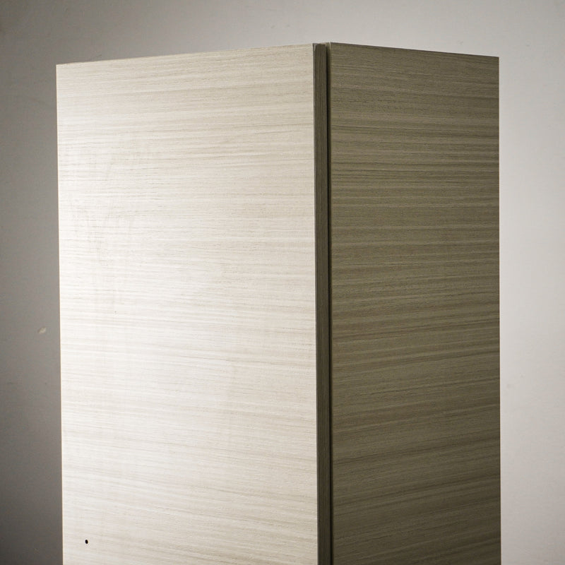 15-in. x 48-in. Light Wood Cabinet with 3 Shelves and Chrome Handle