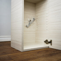 15-in. x 48-in. Light Wood Cabinet with 3 Shelves and Chrome Handle
