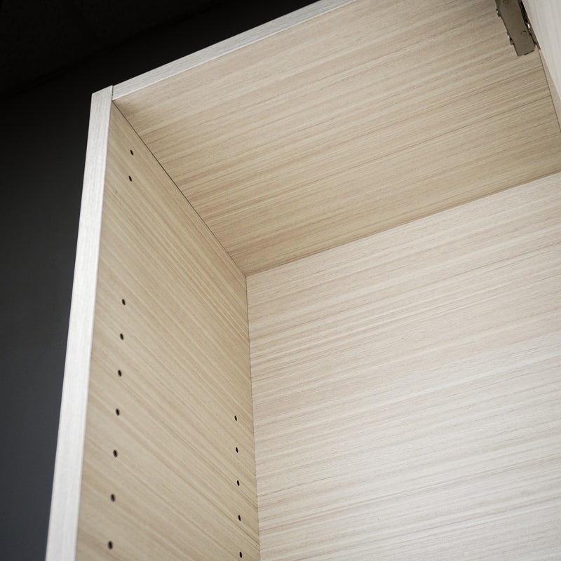 15-in. x 48-in. Light Wood Cabinet with 3 Shelves and Chrome Handle
