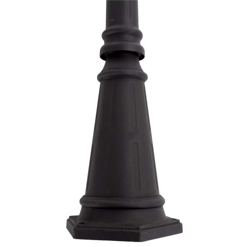 Canarm Hayden 3-Light 25x81-Inch Post Light in Black with Frosted Glass