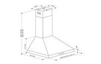 24-inch Pyramid Chimney Wall Mount Range Hood