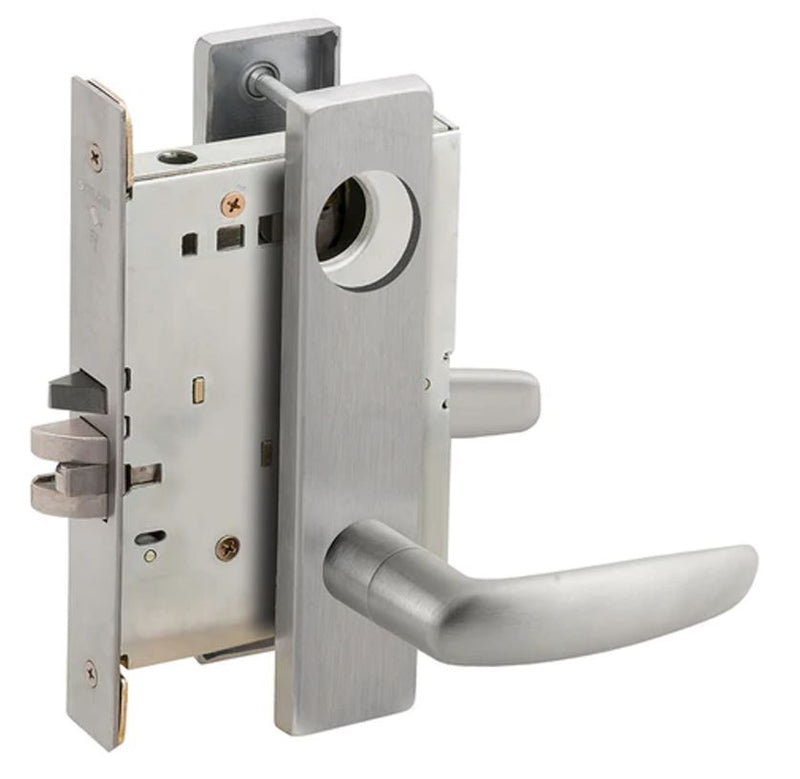 Schlage L9050L 07L Mortise Entrance/Office Lock – Less Cylinder, Satin Chrome