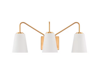 3-Light Brushed Gold Vanity Light