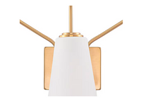 3-Light Brushed Gold Vanity Light