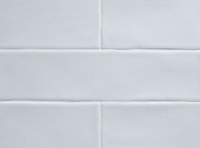 3" x 12" White Crackled Field Tile