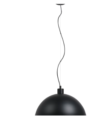 Truro 1, 1-Light Black Pendant Light with Black and Gold Leaf Shade