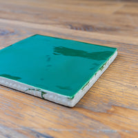 5" x 5" Colli Ceramic Green Glossy Tiles - 5.40 sq.ft./box