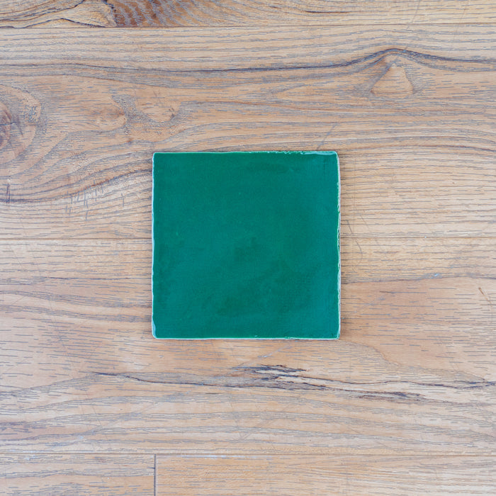 5" x 5" Colli Ceramic Green Glossy Tiles - 5.40 sq.ft./box