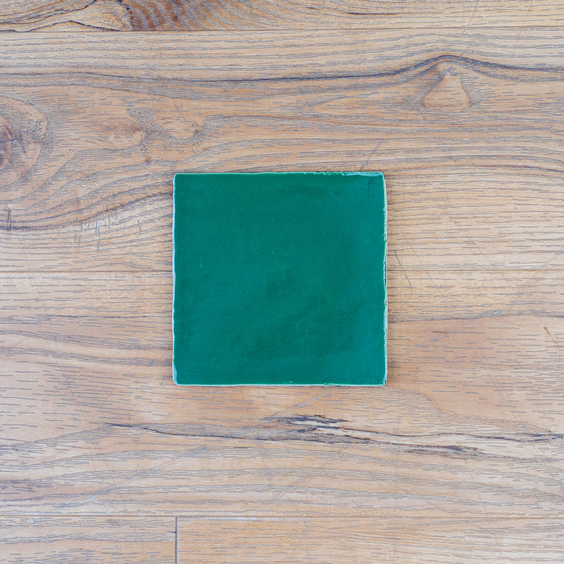 5" x 5" Colli Ceramic Green Glossy Tiles - 5.40 sq.ft./box