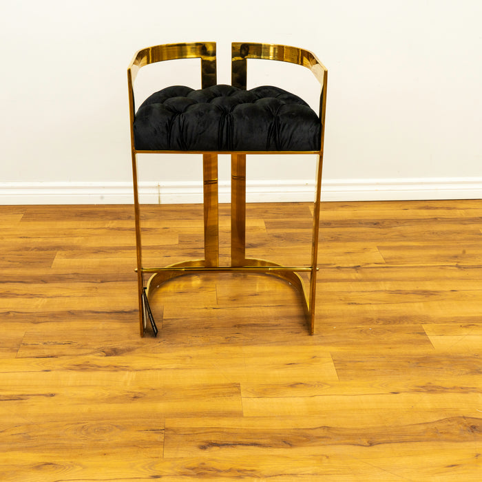 Majestic Counter Chair- Black & Gold Finish