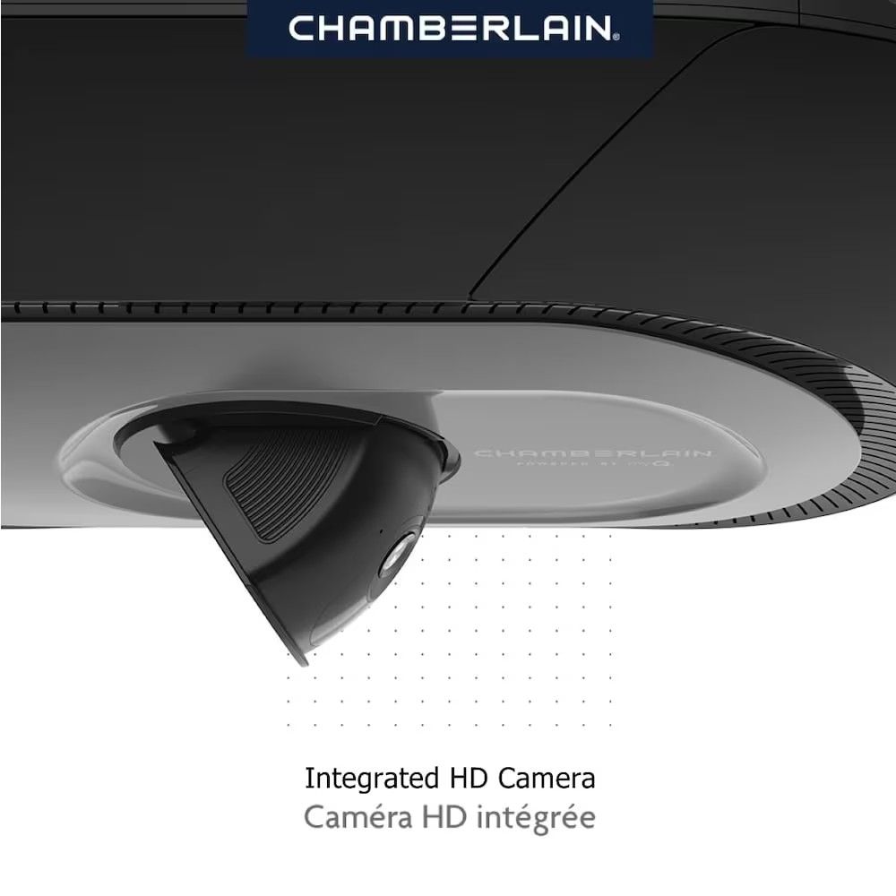 Chamberlain 3/4 HP Ultra-Quiet Belt Drive Smart Garage Door Opener with Integrated Camera and LED Light