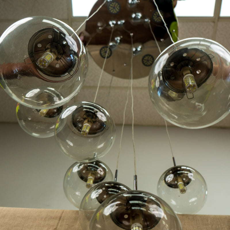 Glass Globe Pendant Light 18" W x 55" H x 18" D