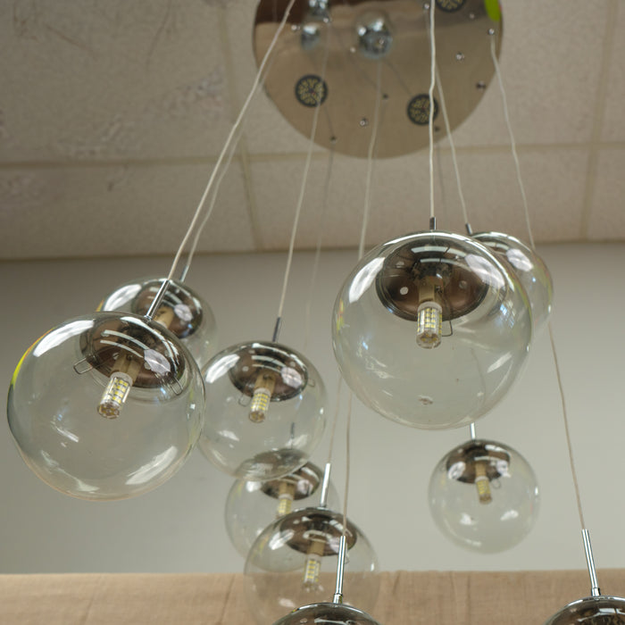 Glass Globe Pendant Light 18" W x 55" H x 18" D