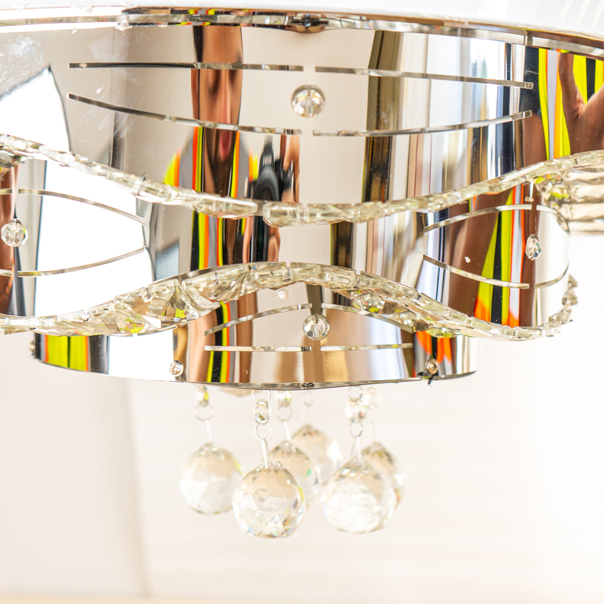 Exquisite Reflective Chandelier - 11" H x 18" Dia ⌀