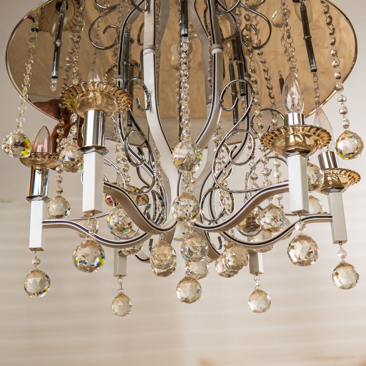 Classic Two-Style Chandelier - 9" H x 18" D