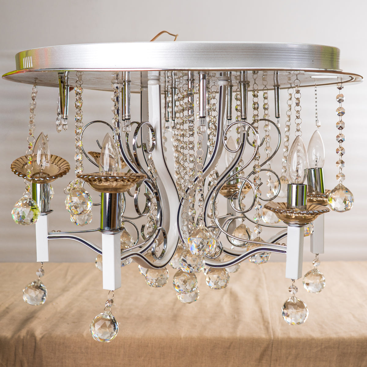 Classic Two-Style Chandelier - 9" H x 18" D