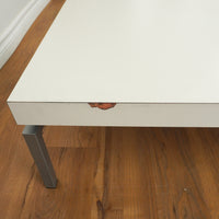 30-inch Square Top Coffee Table in Sutton White