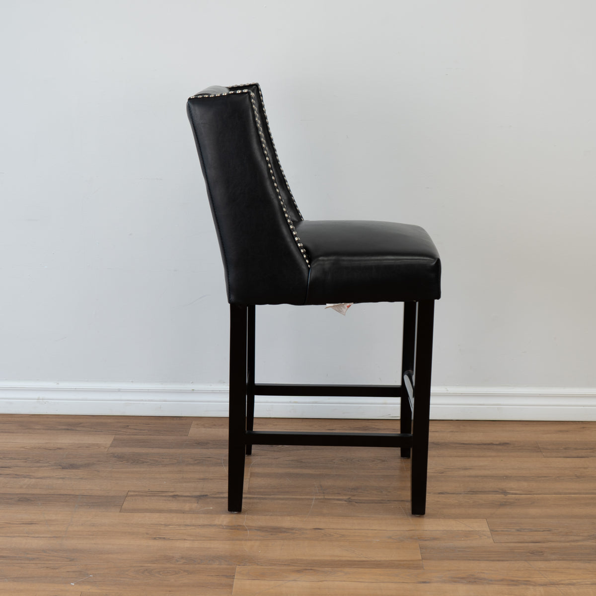 Counter Barstool with Wingback in Black