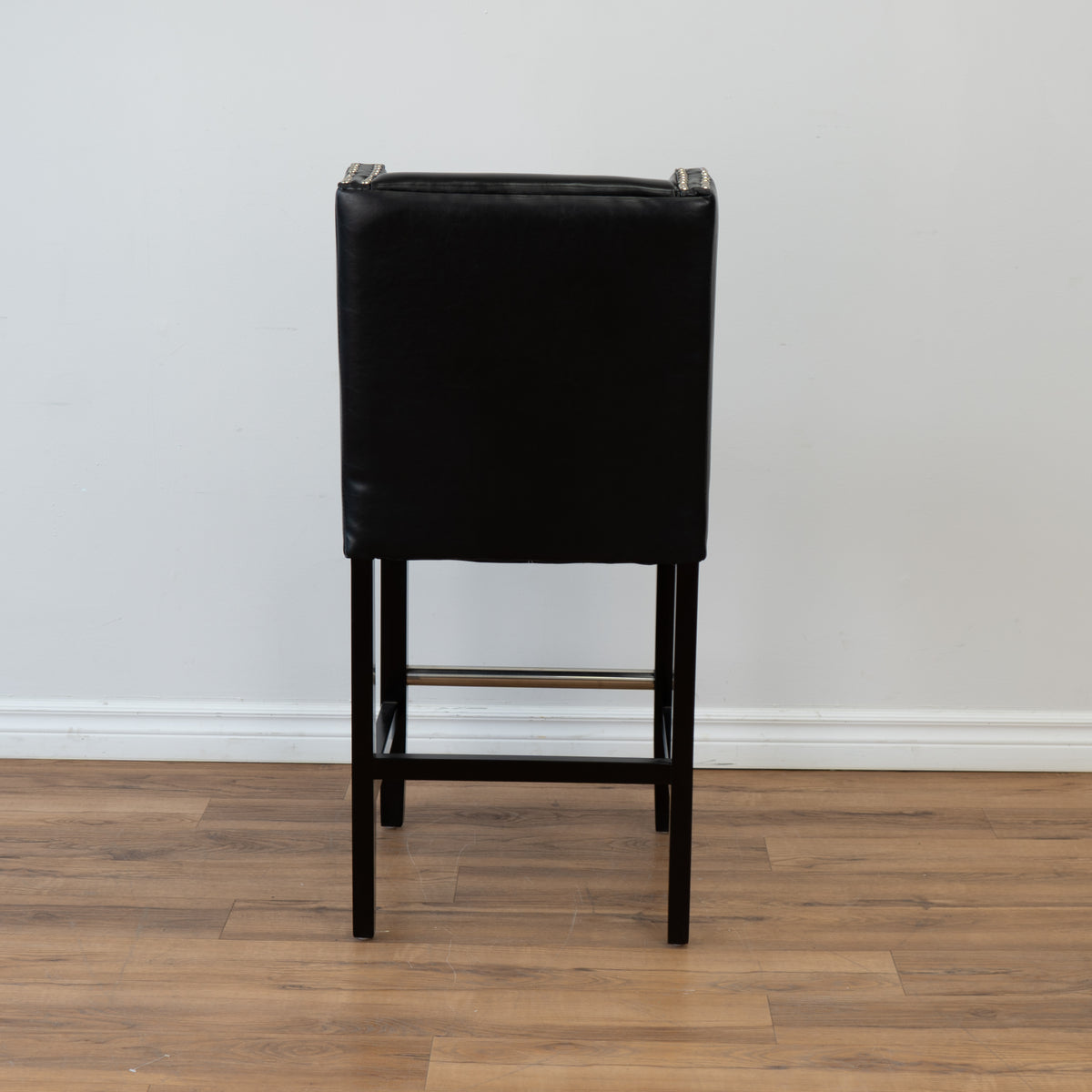 Counter Barstool with Wingback in Black