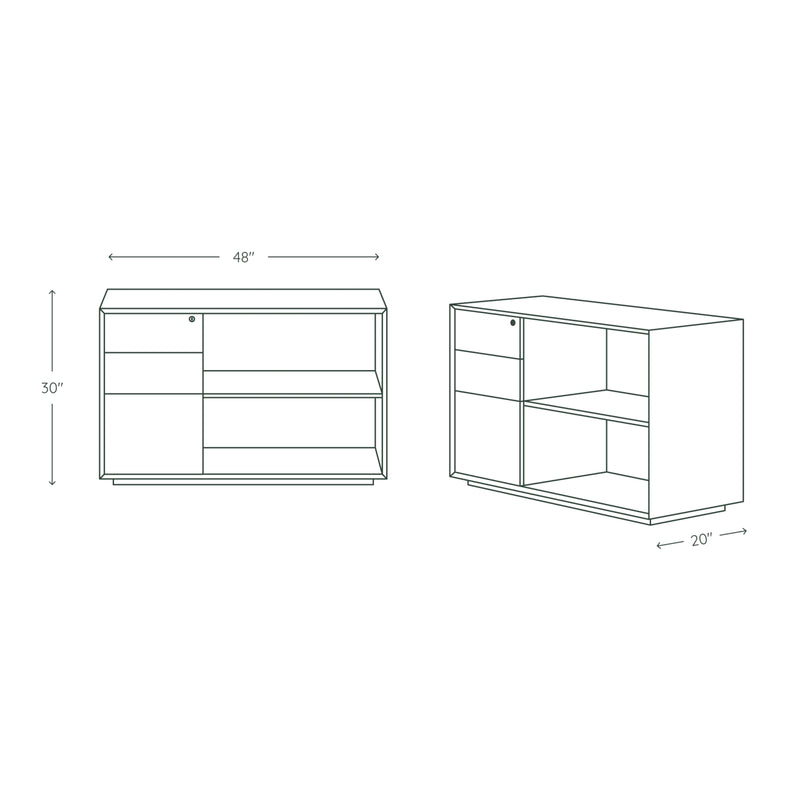 Credenza in Walnut (Left Drawers)