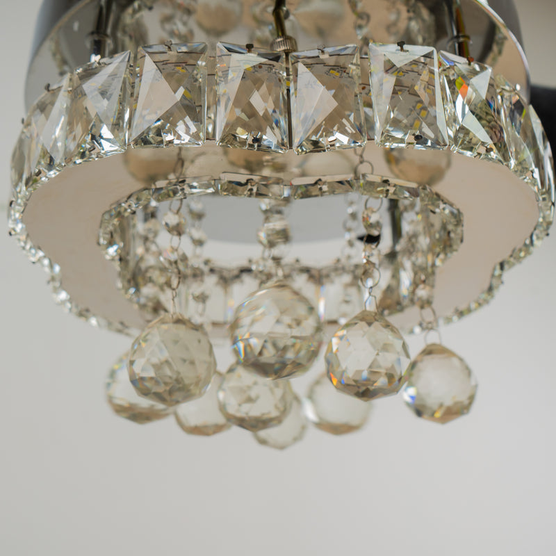 Crystal Ceiling Light - 11.875" L x 12" W x 4.875" H