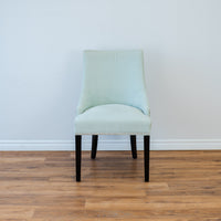 Curved Back Accent Chair in Turquoise