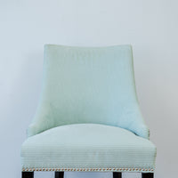 Curved Back Accent Chair in Turquoise