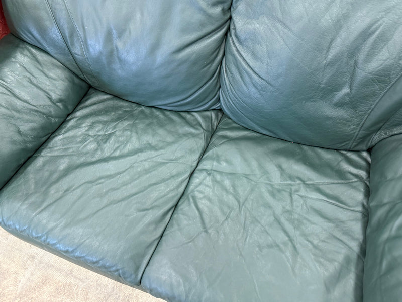 Dark Pine Green Loveseat