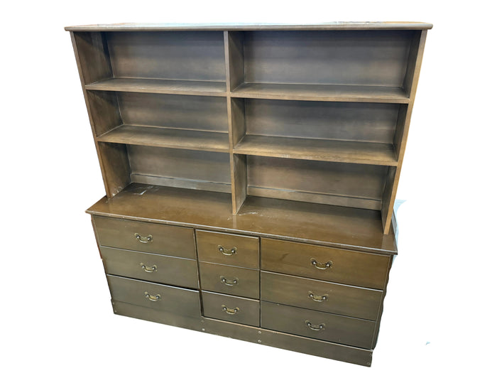 Chocolate Brown Hutch and Dresser Set