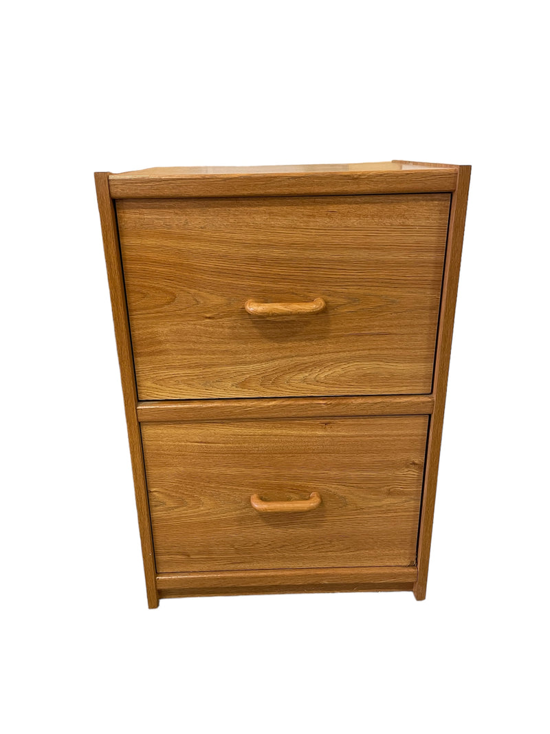 2-Drawer Veneer Nightstand