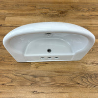 20.5x16.5-Inch Mini Pedestal Basin Only with 4in. Center in White, 4343AMX