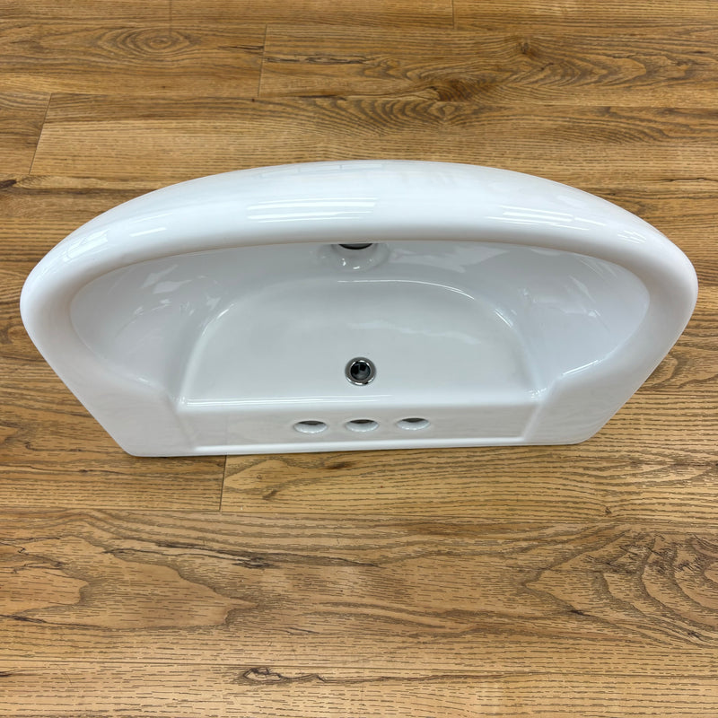 20.5x16.5-Inch Mini Pedestal Basin Only with 4in. Center in White, 4343AMX