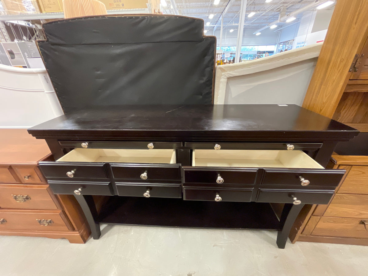 Wooden Sideboard With Multiple Drawers in Black