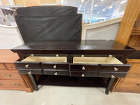 Wooden Sideboard With Multiple Drawers in Black
